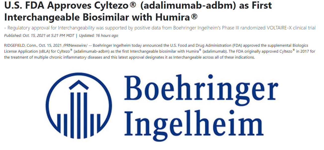 BIG RISK For Abbvie – The Coming Of Interchangeable Biosimilar Humira ...